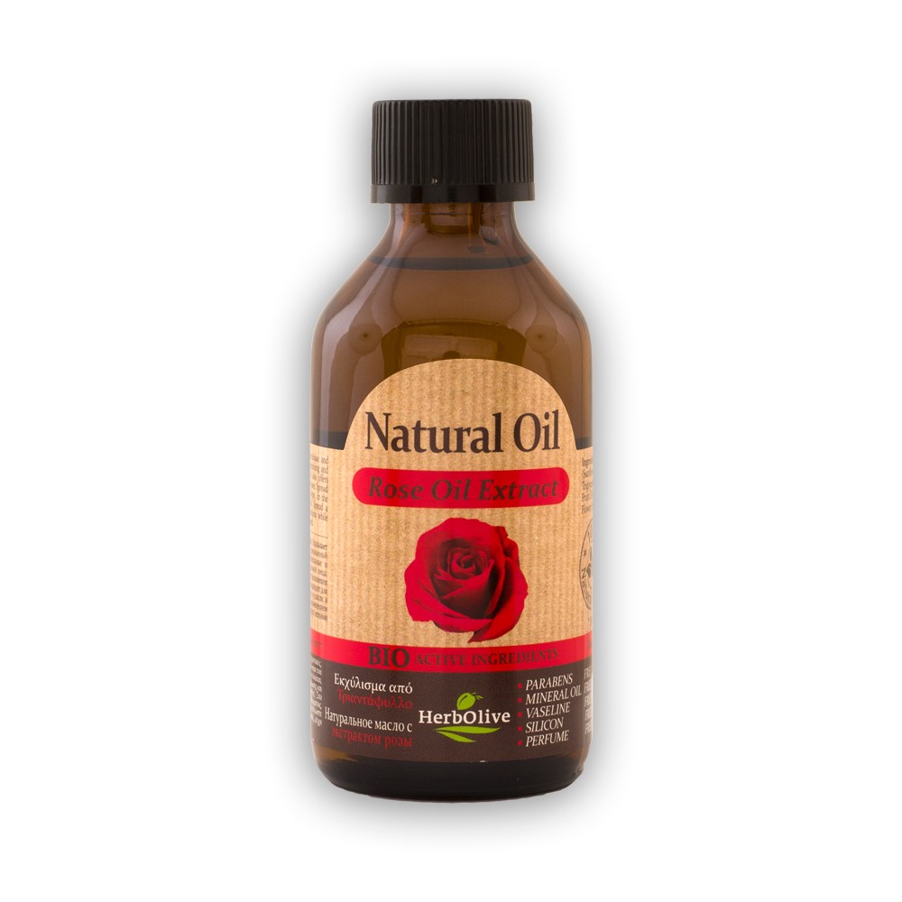 Herbolive Natural Rose Extract Oil | Madis S.A. Natural Cosmetics – Greece